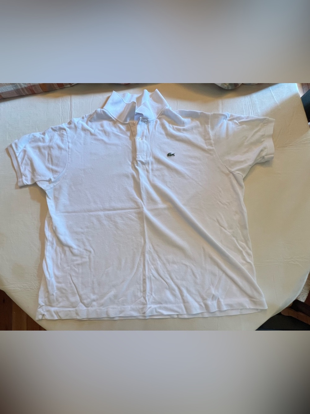 Men’s Lacoste White Polo Collared Short Sleeve Cotton Shirt 3XLB